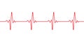 Heartbeat line. Pulse trace. EKG and Cardio symbol. Healthy and Medical concept. Vector illustration